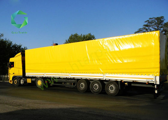 PVC Knife Coated Tarpaulin 550gsm Vinyl Coated Truck Cover Độ bền kéo 2500N